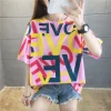 Printed creative short-sleeved girl T-shirt 2021 Summer new style plus-size loose casual slimming top Application Scenario